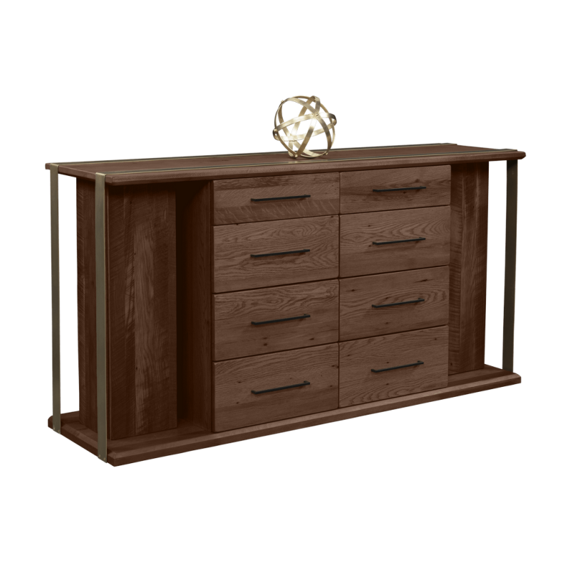 Barnwood Brass Dresser