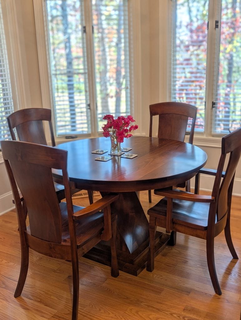 Concord Round Table in Brown Maple; Michael's Cherry Stain; 48 in Diameter Round