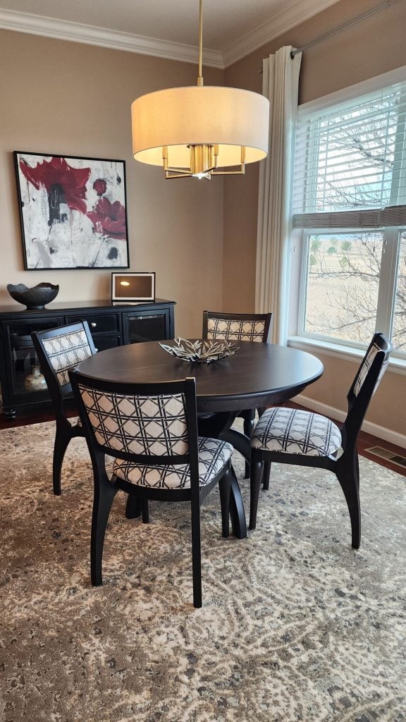 Charlotte Table and Chair made from Maple with Ebony stain