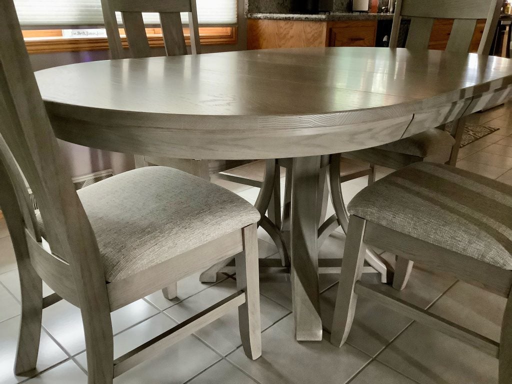 Wood: Oak, Stain: Chalk, Fabric: R1-92 Masa