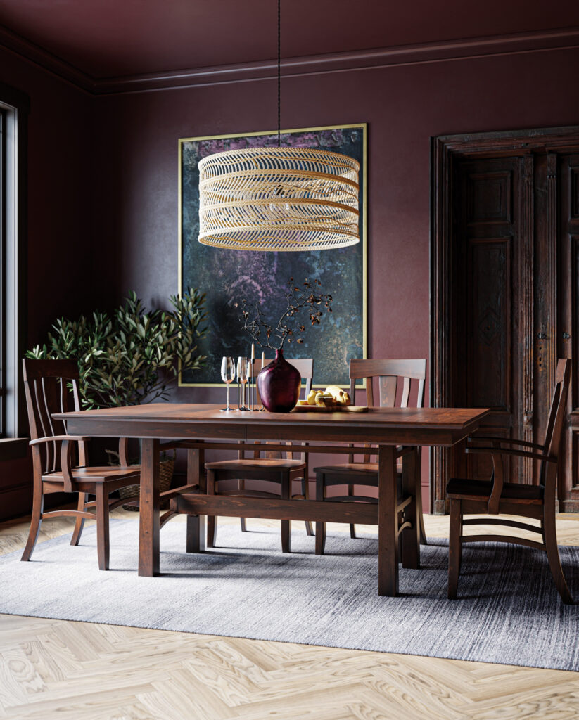 Bridgeport Table - Brown Maple - Earth tone stain