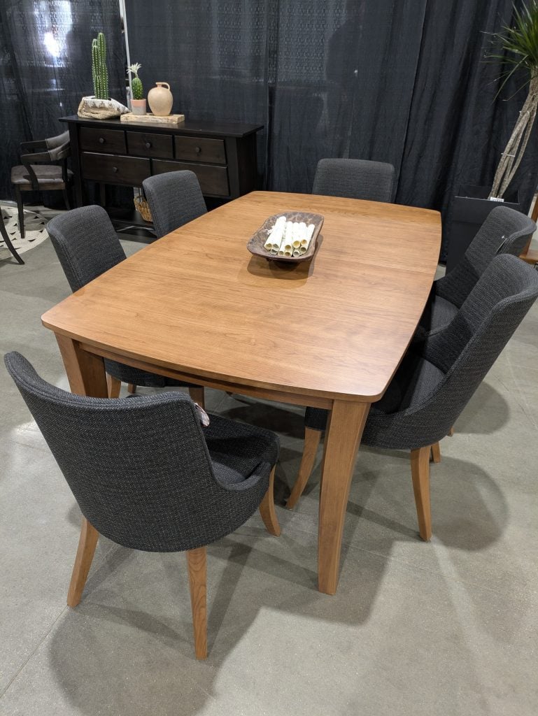 Cherry, Sealy Stain, Black Fabric