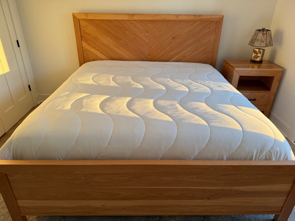 Mountain View Bed made from Hickory wood with Honey Stain