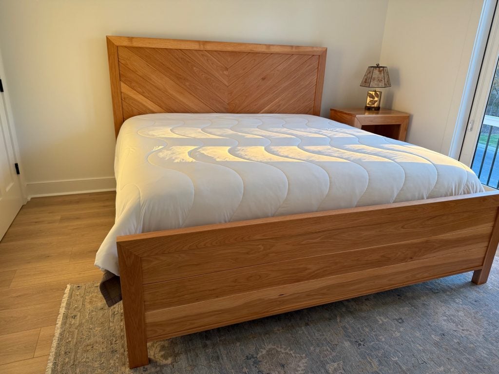 Mountain View Bed made from Hickory wood with Honey Stain
