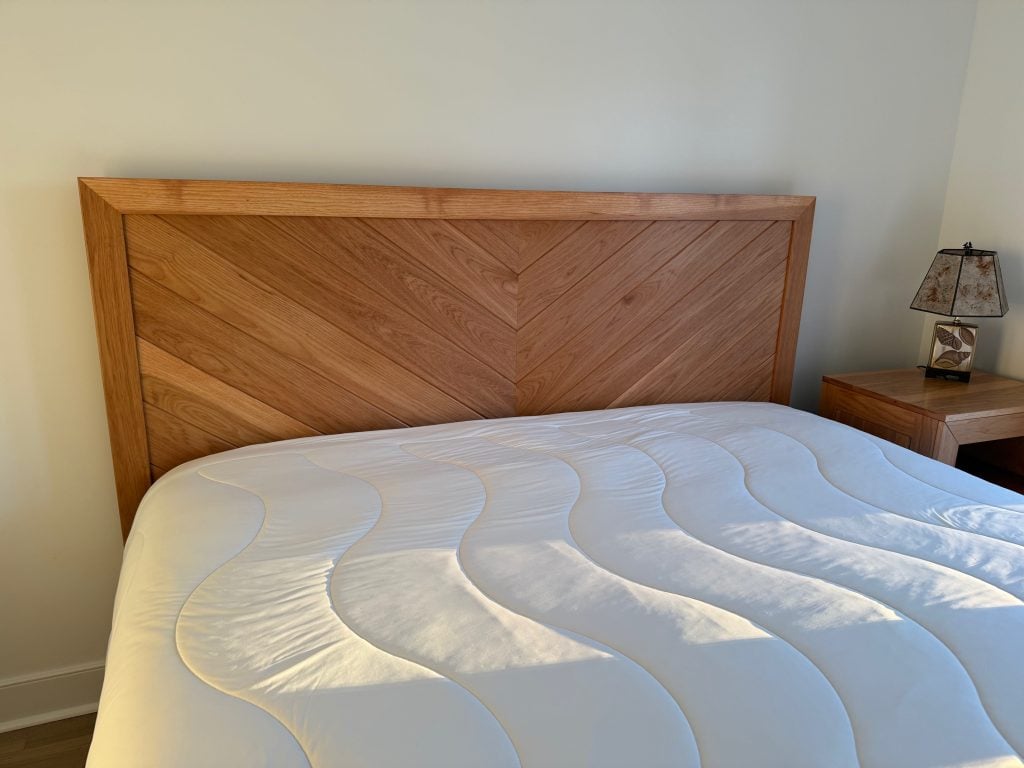 Mountain View Bed made from Hickory wood with Honey Stain