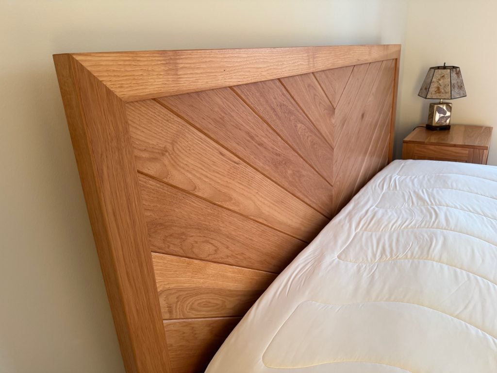 Mountain View Bed made from Hickory wood with Honey Stain