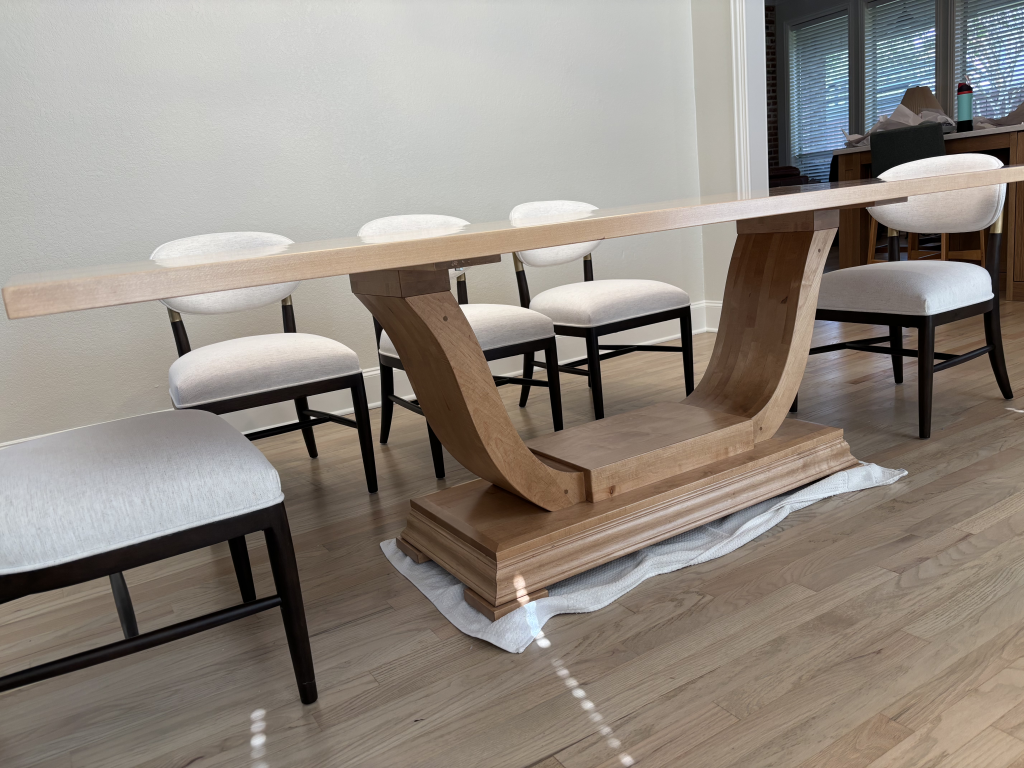 Silvia Table in Hard Maple; Granola Stain; Solid Top; 42x96 (2)