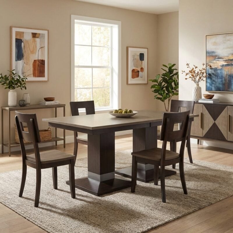 Alex Double Pedestal Table