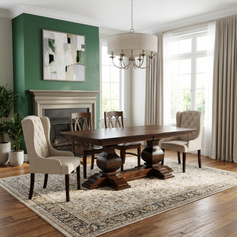 Barristan Double Pedestal Table