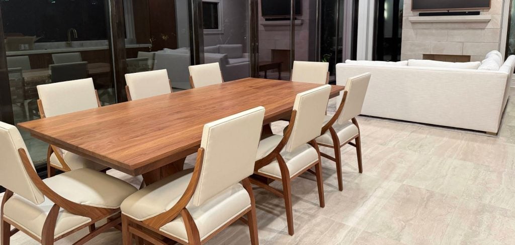 Concord Double Pedestal table made from Walnut with Natural stain