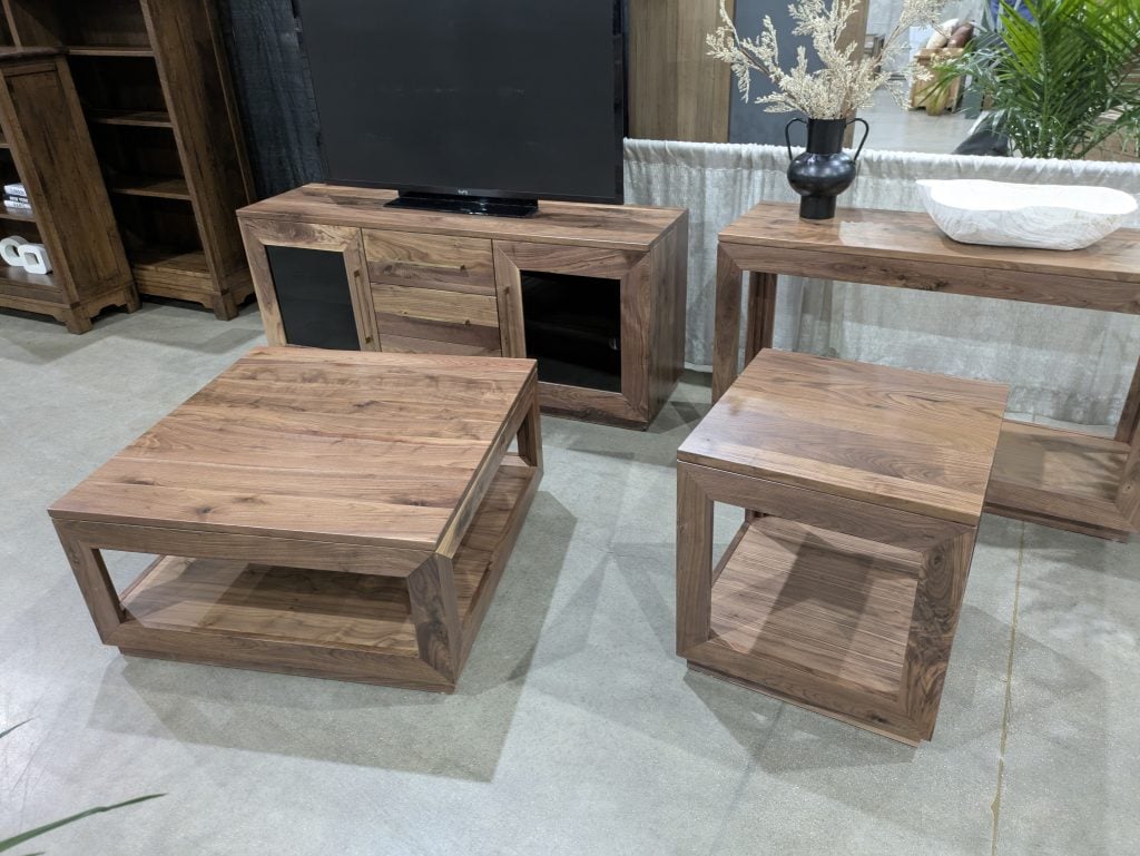 Rustic Walnut, console tables in natural effect