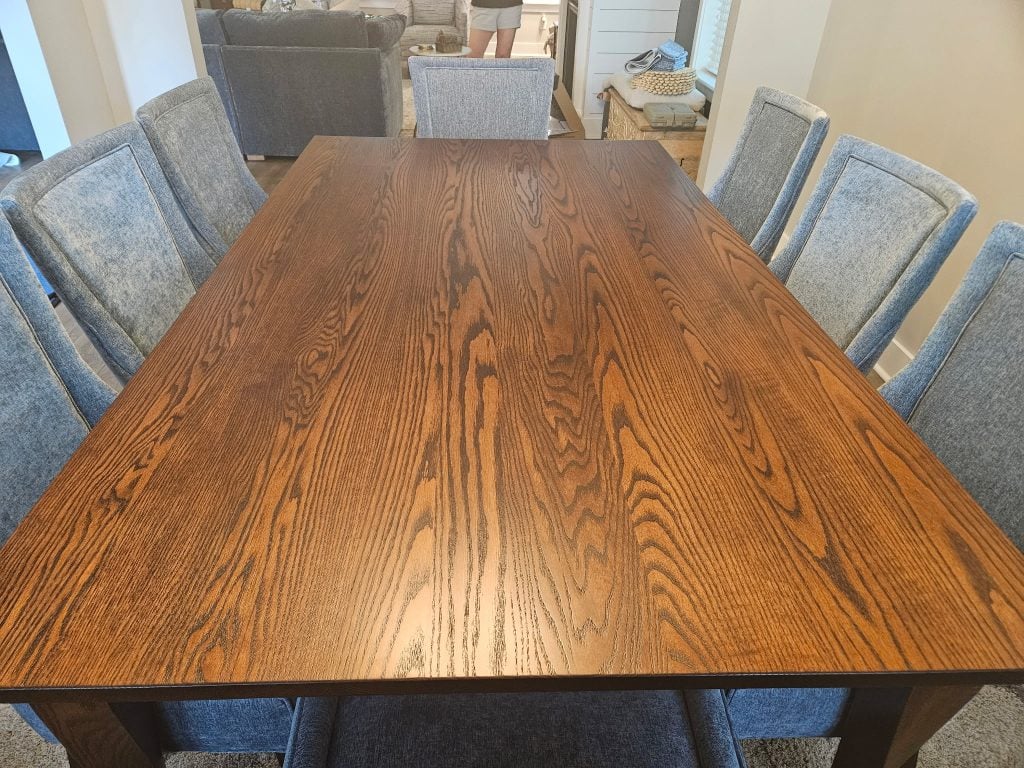 Concord Leg Table Oak in Asbury Brown