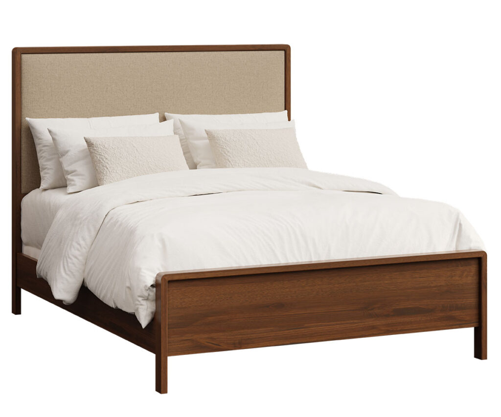 Amy Bed - Walnut - Optional Wooden Footboard