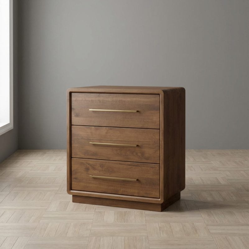 Evan 3 Drawer Nightstand