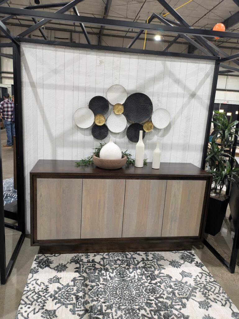 Shown In Hickory Briar and Seashell Stain