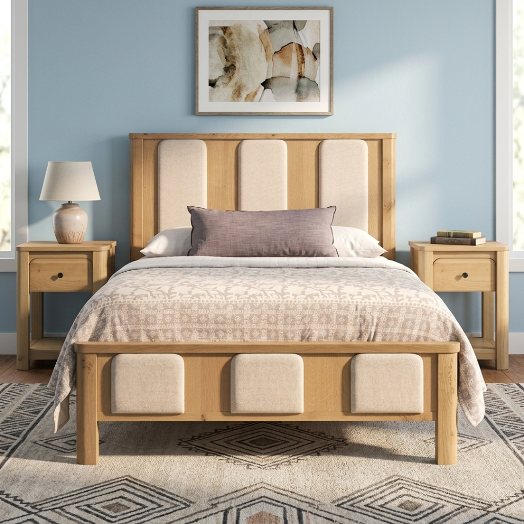 Shown in quarter sawn white oak wicker stain