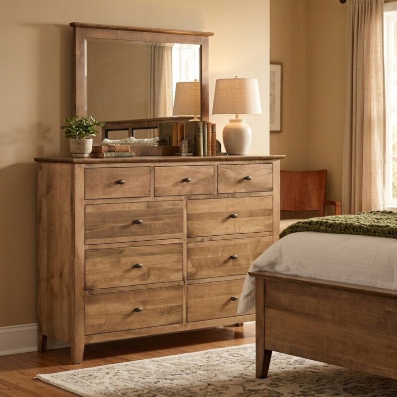 Olive Tall Dresser