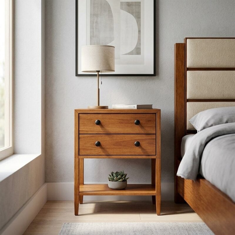 Beverly 2 Drawer Nightstand