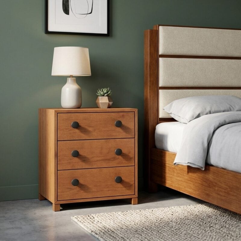 Beverly 3 Drawer Nightstand