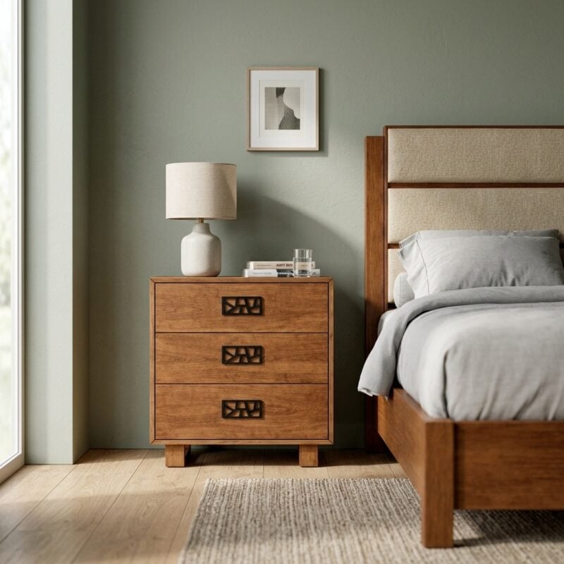 Milani 3 Drawer Nightstand